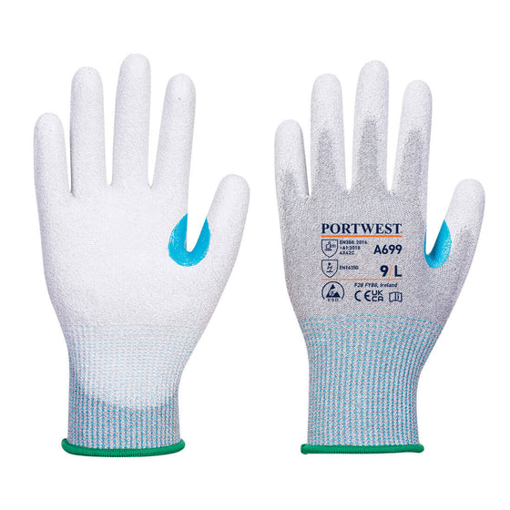 Portwest A699 MR13 ESD PU Palm Gloves (Pk12) - Premium GLOVES from Portwest - Just £31.54! Shop now at Workwear Nation Ltd