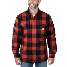  Carhartt 105939 Relaxed Fit Heavyweight Flannel Sherpa-Lined Shirt Jac - Premium SHIRTS from Carhartt - Just £100.46! Shop now at Workwear Nation Ltd