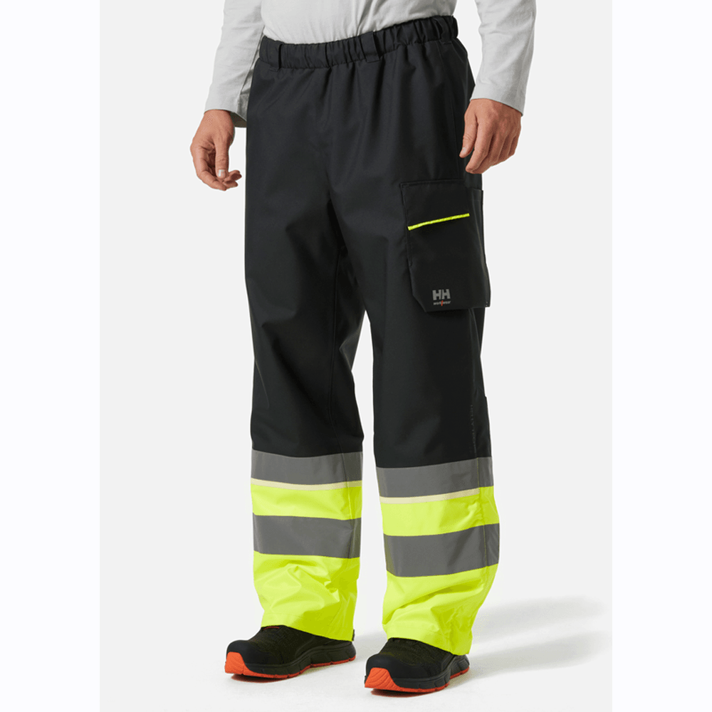 Helly Hansen 71186 Hi Vis UC ME Waterproof Over Shell Pants Trousers Class 1 Workwear Nation Ltd