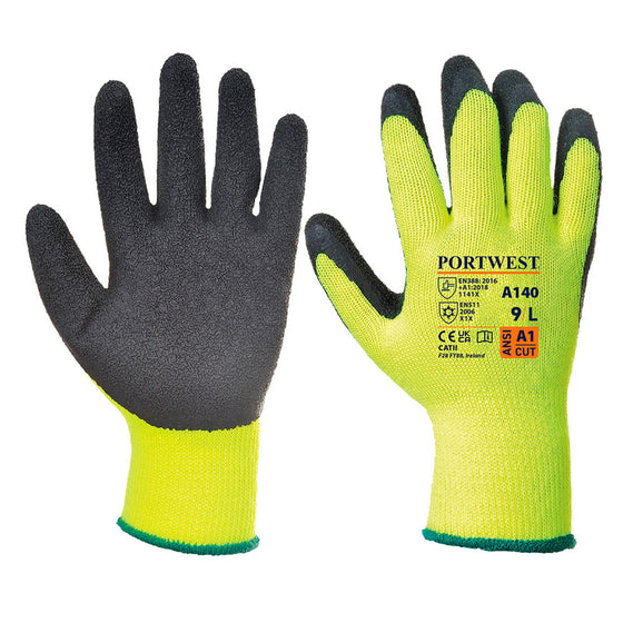 Portwest A140 - Thermal Grip Glove - Latex Only Buy Now at Workwear Nation!