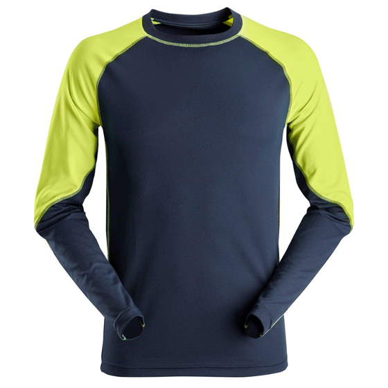Snickers 2405 Neon Lightweight Long Sleeve T-Shirt Only Buy Now at Workwear Nation!