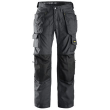  Snickers 3223 Floorlayer Holster Pocket Trousers, Rip-Stop Steel Grey/Black Only Buy Now at Workwear Nation!