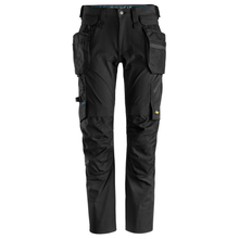  Snickers 6208 LiteWork, Detachable Holster Pocket Kneepad Work Trousers Black Only Buy Now at Workwear Nation!