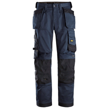  Snickers 6251 AllroundWork, Stretch Loose Fit Holster Pocket Work Trousers Navy Blue Only Buy Now at Workwear Nation!