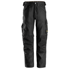  Snickers 6324 AllroundWork, Canvas+ Stretch Work Trousers+ Black Only Buy Now at Workwear Nation!