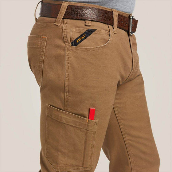Ariat 10036734 Rebar M7 Slim DuraStretch Made Tough Straight Pant Field Khaki / 34" Waist / 34" Leg