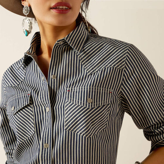 Ariat P30418 Women's Railroad Stripe Western Shirt