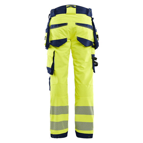 Blaklader 1122 Hi-Vis 4-Way Stretch Kneepad Trousers Hi-Vis Yellow - Workwear Nation Ltd