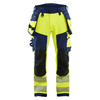 Blaklader 1122 Hi-Vis 4-Way Stretch Kneepad Trousers Hi-Vis Yellow - Workwear Nation Ltd