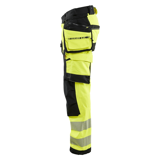 Blaklader 1122 Hi-Vis 4-Way Stretch Kneepad Trousers Hi-Vis Yellow - Workwear Nation Ltd
