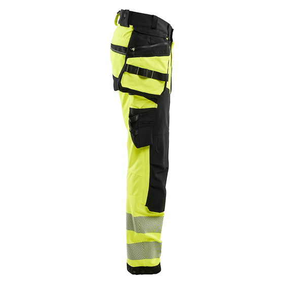 Blaklader 1122 Hi-Vis 4-Way Stretch Kneepad Trousers Hi-Vis Yellow - Workwear Nation Ltd