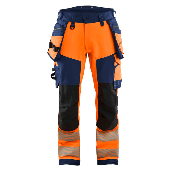 Blaklader 1122 Hi-Vis 4-Way Stretch Kneepad Trousers - Workwear Nation Ltd