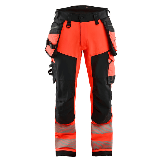 Blaklader 1122 Hi-Vis 4-Way Stretch Kneepad Trousers - Workwear Nation Ltd
