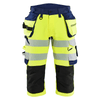 Blaklader 1123 Hi-Vis 4-Way Stretch 3/4 Pirate Trousers Hi-Vis Yellow/Navy Blue / 34S