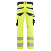 Blaklader 1124 Hi-Vis 4-Way Stretch Kneepad Trousers Hi-Vis Yellow - Workwear Nation Ltd