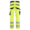 Blaklader 1124 Hi-Vis 4-Way Stretch Kneepad Trousers Hi-Vis Yellow - Workwear Nation Ltd