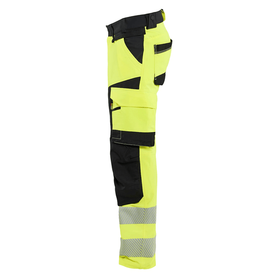 Blaklader 1124 Hi-Vis 4-Way Stretch Kneepad Trousers Hi-Vis Yellow - Workwear Nation Ltd
