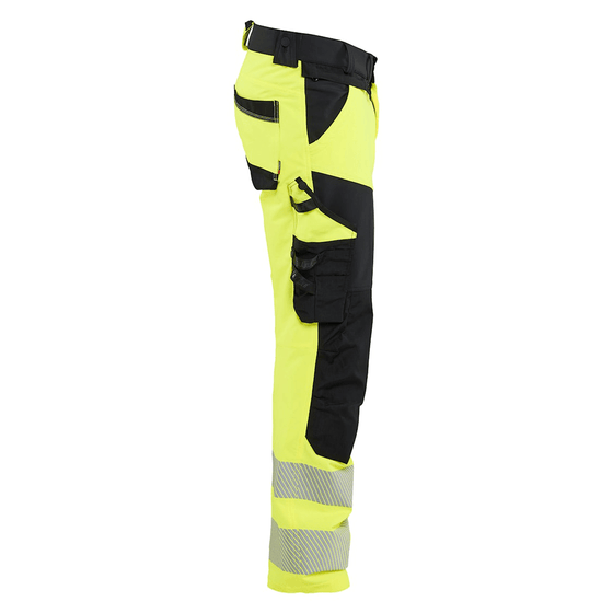 Blaklader 1124 Hi-Vis 4-Way Stretch Kneepad Trousers Hi-Vis Yellow - Workwear Nation Ltd