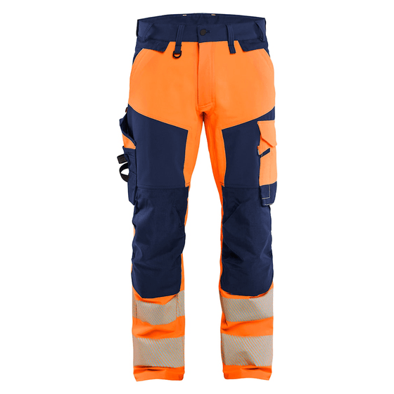 Blaklader 1124 Hi-Vis 4-Way Kneepad Stretch Trousers - Workwear Nation Ltd