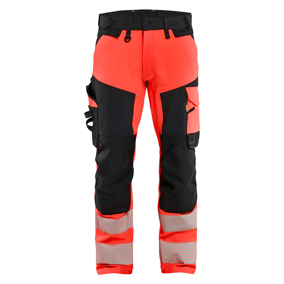 Blaklader 1124 Hi-Vis 4-Way Kneepad Stretch Trousers - Workwear Nation Ltd