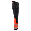Blaklader 1125 Hi-Vis 4-Way Stretch Kneepad Trousers Black/Red - Workwear Nation Ltd