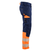 Blaklader 1126 Hi-Vis 4-Way Stretch Kneepad Trousers Navy/Orange - Workwear Nation Ltd