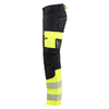Blaklader 1126 Hi-Vis 4-Way Stretch Kneepad Trousers Black/Yellow - Workwear Nation Ltd