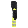 Blaklader 1126 Hi-Vis 4-Way Stretch Kneepad Trousers Black/Yellow - Workwear Nation Ltd