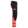 Blaklader 1126 Hi-Vis 4-Way Stretch Kneepad Trousers Black/Red - Workwear Nation Ltd