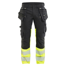  Blaklader 1130 Hi-Vis Stretch Kneepad Trousers Black/Yellow