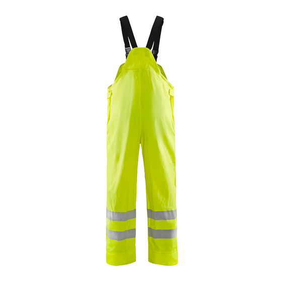 Blaklader 1386 Hi-Vis Waterproof Bib Trousers Level 3
