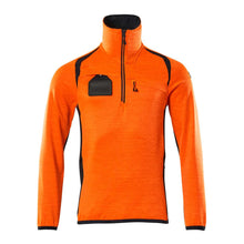  Mascot ACCELERATE SAFE 19303 Hi-Vis Fleece Jumper with Half-Zip