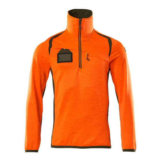 Mascot ACCELERATE SAFE 19303 Hi-Vis Fleece Jumper with Half-Zip