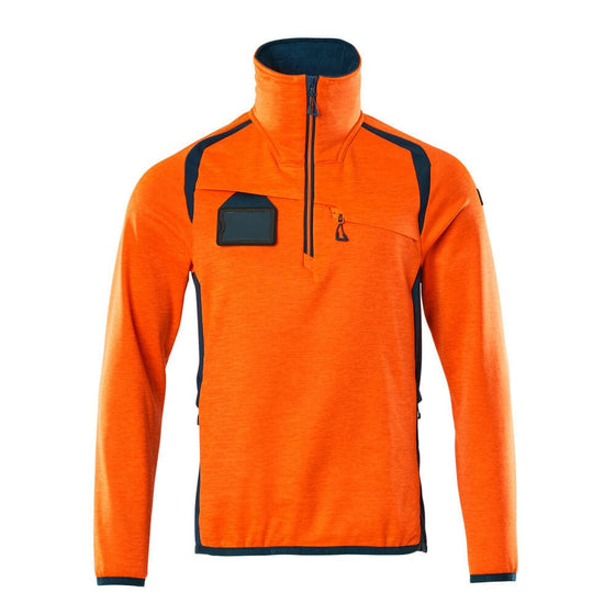 Mascot ACCELERATE SAFE 19303 Hi-Vis Fleece Jumper with Half-Zip