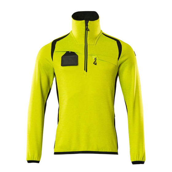 Mascot ACCELERATE SAFE 19303 Hi-Vis Fleece Jumper with Half-Zip