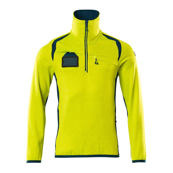 Mascot ACCELERATE SAFE 19303 Hi-Vis Fleece Jumper with Half-Zip