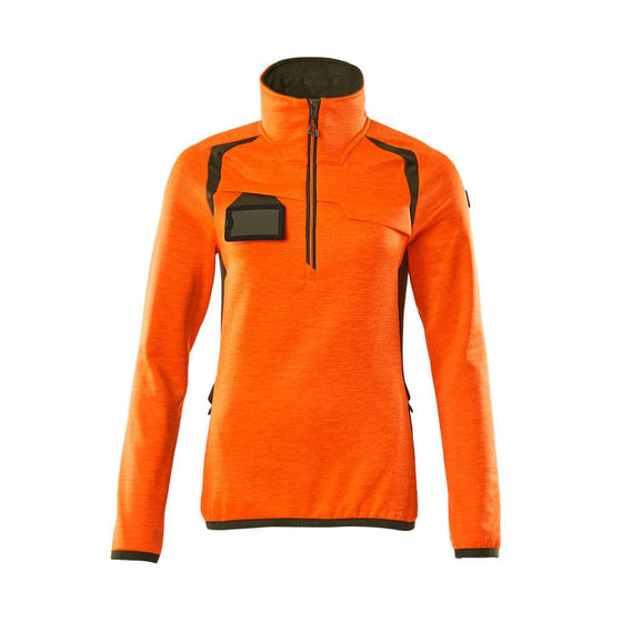 Mascot ACCELERATE SAFE 19353 Women's Hi-Vis Fleece Jumper with Half-Zip