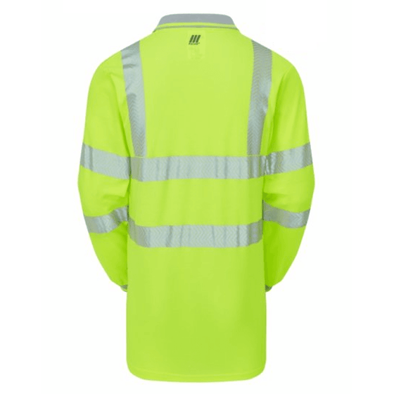 PULSAR LIFE LFE925 NB Hi-Vis Long Sleeve Yellow Polo Shirt - Workwear Nation Ltd