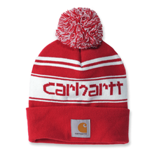  Carhartt 105168 Knit Pom Pom Cuffed Logo Beanie Hat