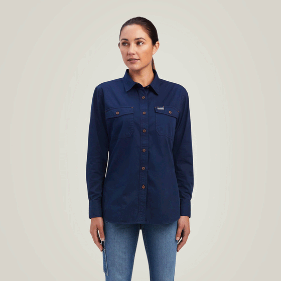 Ariat P20340 Womens Rebar Washed Twill Work Shirt