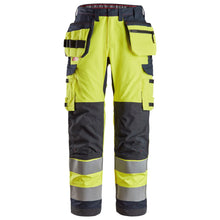  Snickers 6261 ProtecWork Hi-Vis Class 2 Work Trousers Holster Pockets