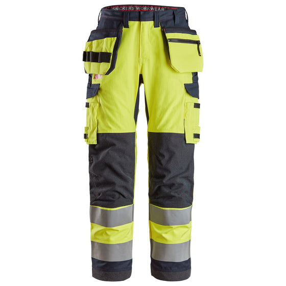 Snickers 6261 ProtecWork Hi-Vis Class 2 Work Trousers Holster Pockets