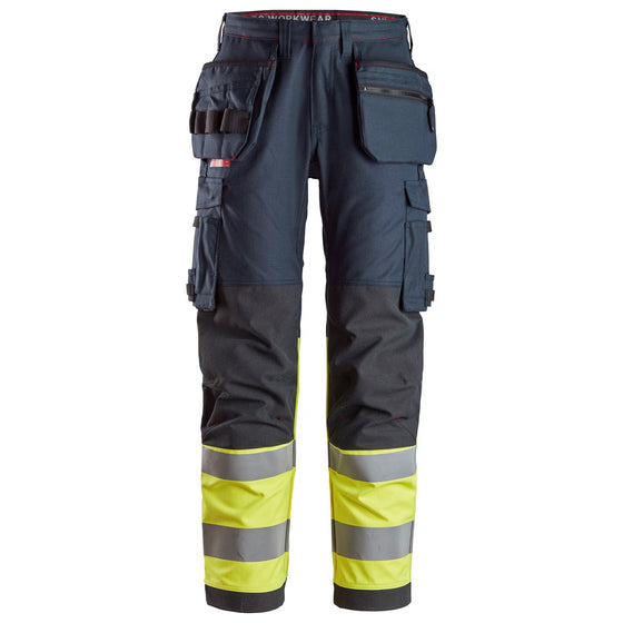 Snickers 6263 ProtecWork Work Trousers Holster Pockets High-Vis Class 1