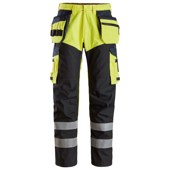 Snickers 6265 ProtecWork, Trousers Reinforced front of leg, Holster Pockets High-Vis Class 1