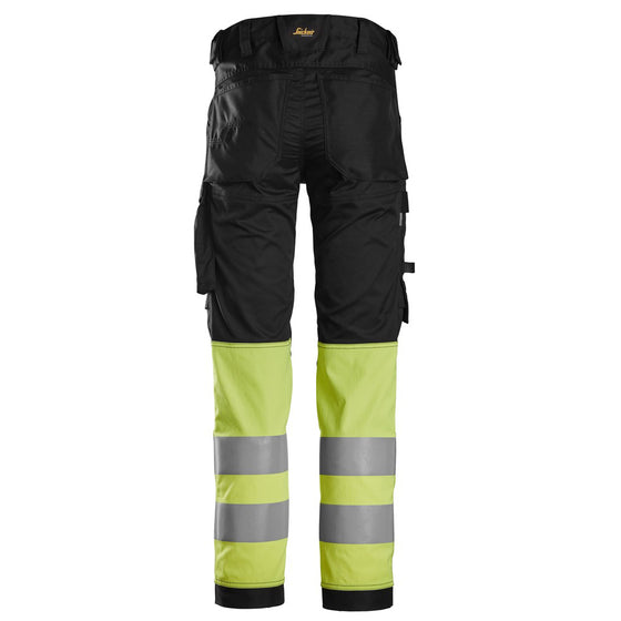 Snickers 6334 High-Vis Class 1 Stretch Trousers