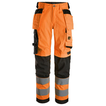  Snickers 6734 High-Vis Class 2 Women's Stretch Trousers Holster Pockets