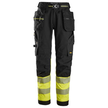  Snickers 6934 Hi-Vis Class 1 Stretch Work Trousers Holster Pockets