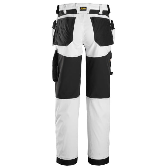 Snickers 6251 AllroundWork, Stretch Loose Fit Holster Pocket Work Trousers White