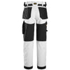 Snickers 6351 AllroundWork Stretch Pantalon de travail coupe ample Blanc