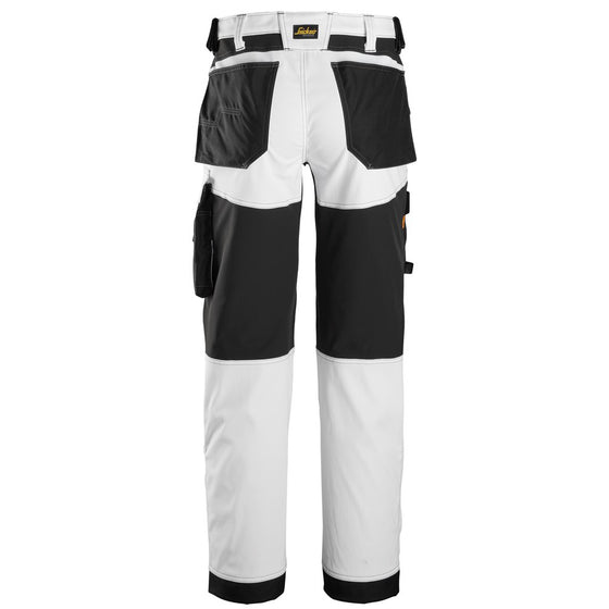 Snickers 6351 AllroundWork Stretch Loose fit Work Trousers White